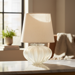 Abajur De Decoração Em Murano Petit Marfim