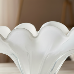 Centro De Mesa De Decoração Em Murano Clara Branco
