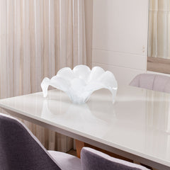 Centro De Mesa De Decoração Em Murano Clara Branco