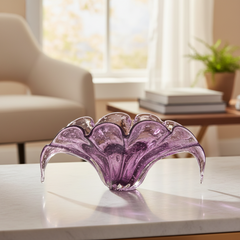 Centro De Mesa De Decoração Em Murano Clara Ametista