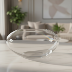 Centro De Mesa De Decoração Em Murano Astratto Transparente
