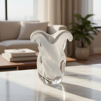Vaso Decorativo Em Murano Argus Branco