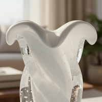 Vaso Decorativo Em Murano Argus Branco