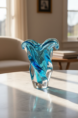 Vaso Decorativo Em Murano Argus Aquamarine