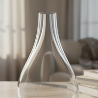Vaso De Decoração Em Murano Solitário Olivia Transparente