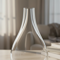 Vaso De Decoração Em Murano Solitário Olivia Transparente