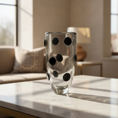 Vaso De Decoração Em Murano Polaris Grafite