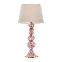Abajur De Decoração Em Murano Lilium Vintage Rose