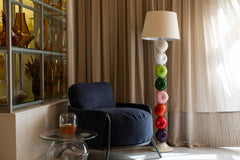 Abajur De Decoração Em Murano Vivace Colorido Leitoso