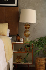 Abajur De Decoração Em Murano Verona Duo Ambar