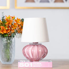 Abajur De Decoração Em Murano Petit Rosa Candy