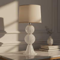 Abajur De Decoração Em Murano Verona Duo Branco