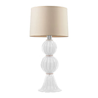 Abajur De Decoração Em Murano Verona Duo Branco