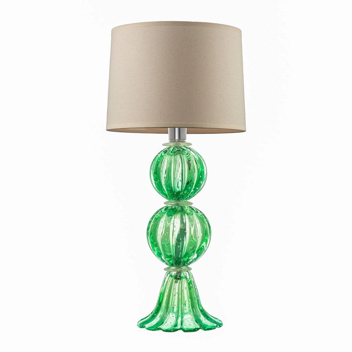 Abajur De Decoração Em Murano Verona Duo Esmeralda