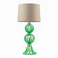 Abajur De Decoração Em Murano Verona Duo Esmeralda