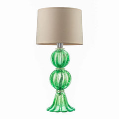 Abajur De Decoração Em Murano Verona Duo Esmeralda