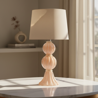 Abajur De Decoração Em Murano Verona Duo Peach