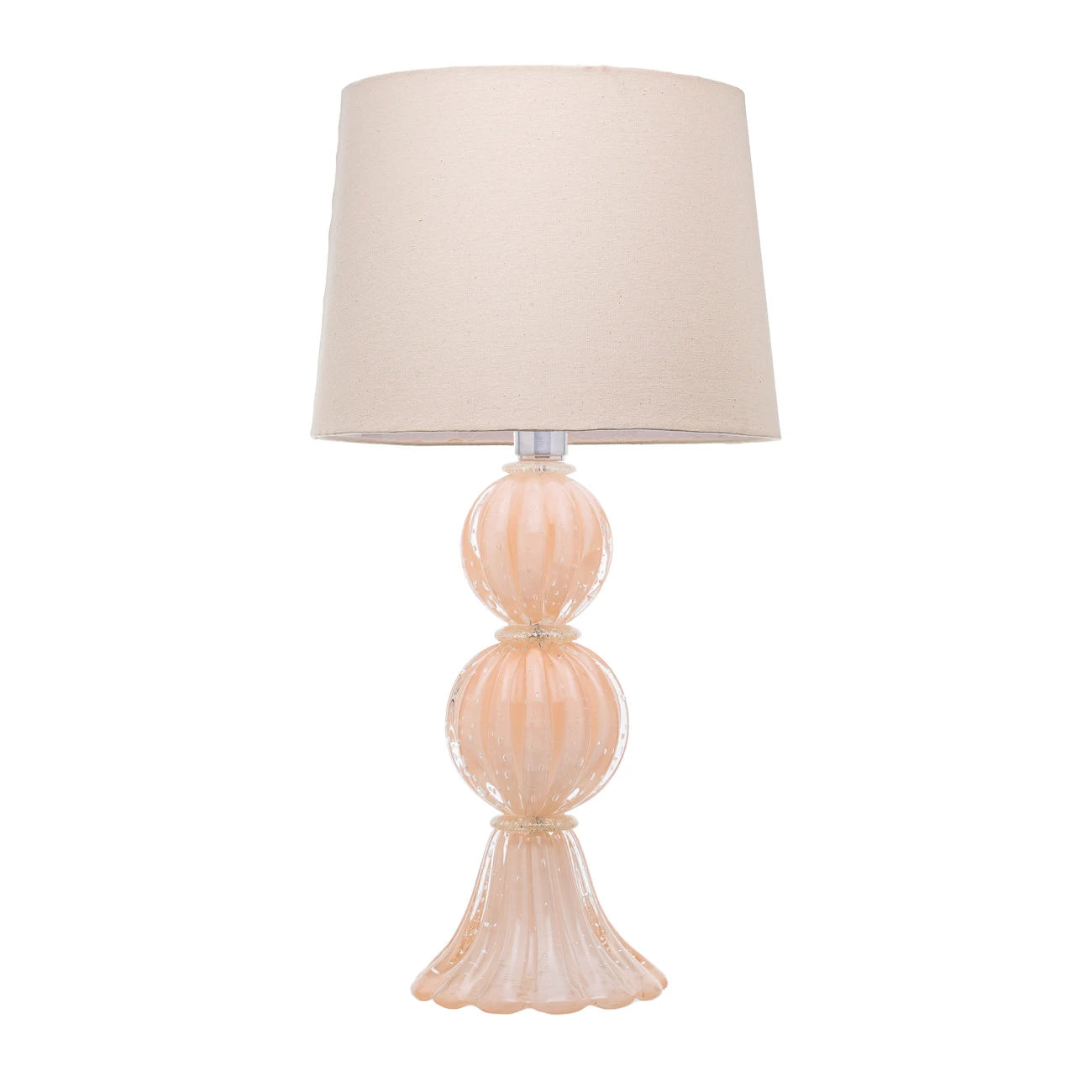 Abajur De Decoração Em Murano Verona Duo Peach