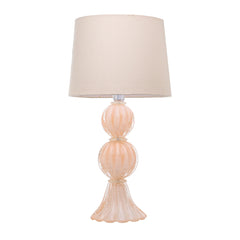 Abajur De Decoração Em Murano Verona Duo Peach