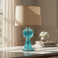 Abajur De Decoração Em Murano Verona Uno Aquamarine
