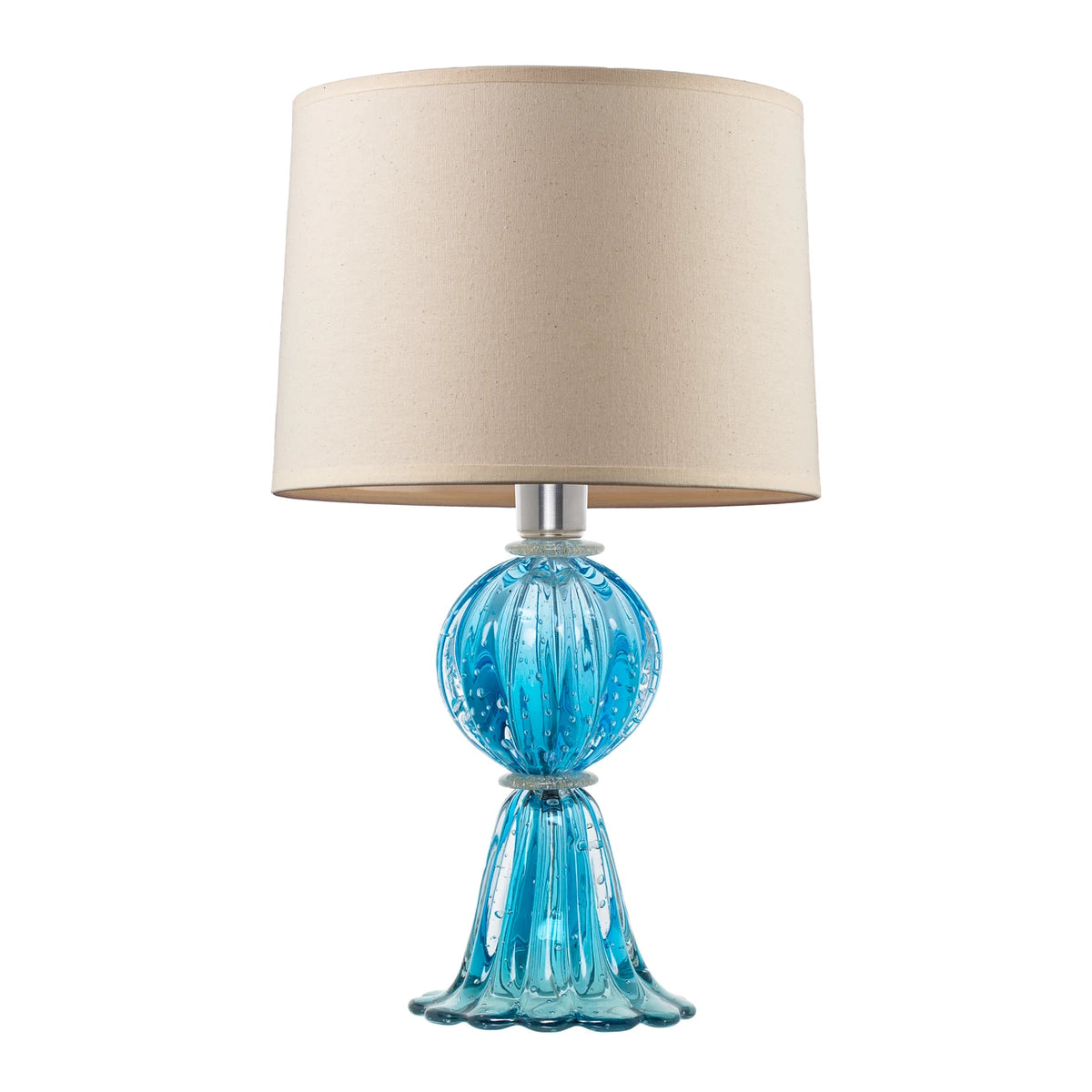 Abajur De Decoração Em Murano Verona Uno Aquamarine