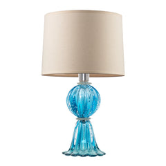 Abajur De Decoração Em Murano Verona Uno Aquamarine