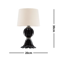 Abajur De Decoração Em Murano Verona Uno Preto