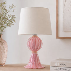 Abajur De Decoração Em Murano Verona Uno Rosa Candy