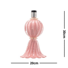 Abajur De Decoração Em Murano Verona Uno Rosa Candy
