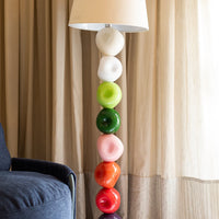 Abajur De Decoração Em Murano Vivace Colorido Leitoso