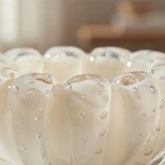 Cachepot De Decoração Em Murano Téo Marfim