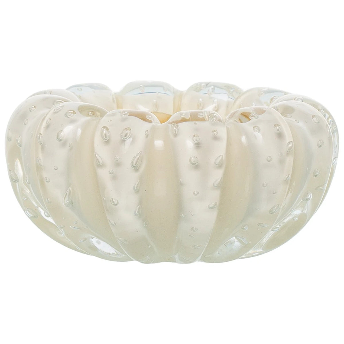 Cachepot De Decoração Em Murano Téo Marfim
