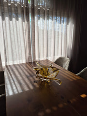 Centro De Mesa De Decoração Em Murano Peaky Ambar
