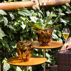 Kit de Vasos em Cristal Murano Camponesa e Jelly Onça