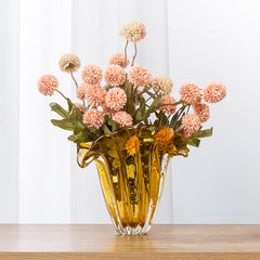 Vaso De Decoração Em Murano Firenze Ambar