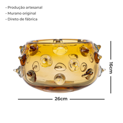 Cachepot De Decoração Em Murano Spessore Ambar