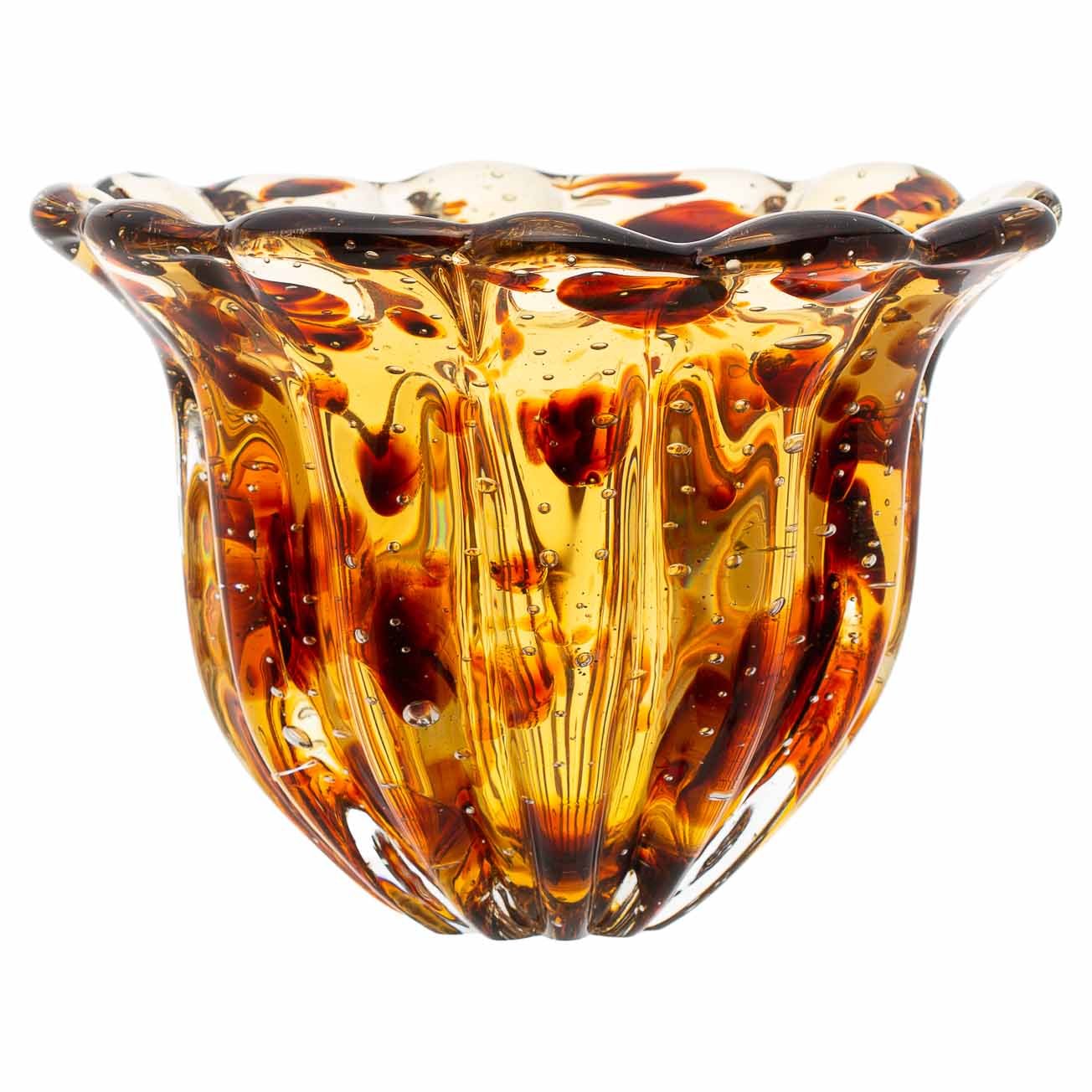 Vaso em Cristal Murano Camponesa Onça