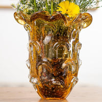 Vaso De Decoração Em Murano Torino Ambar