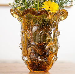 Vaso De Decoração Em Murano Torino Ambar
