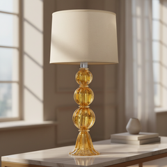 Abajur De Decoração Em Murano Verona Ambar