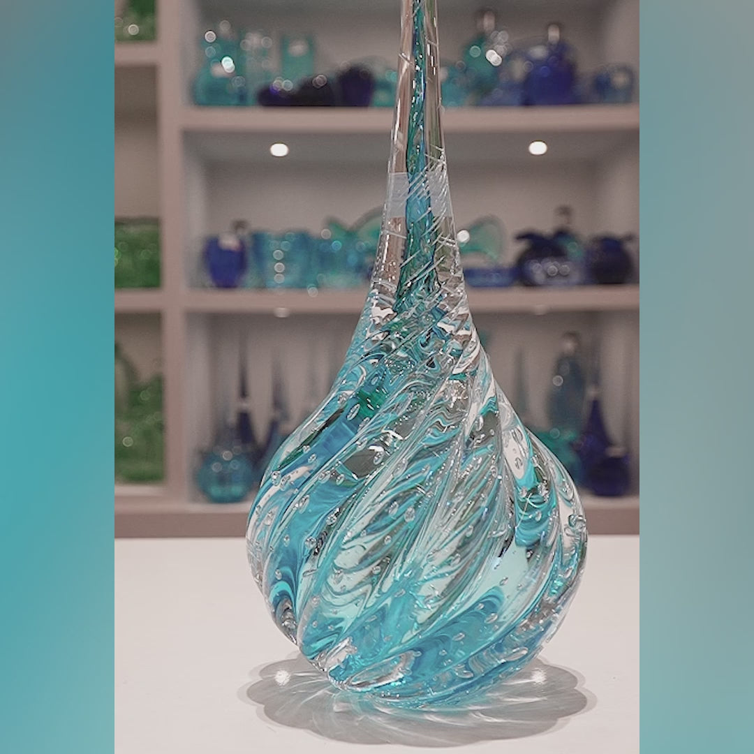 Gota De Decoração Em Murano Piovere Aquamarine